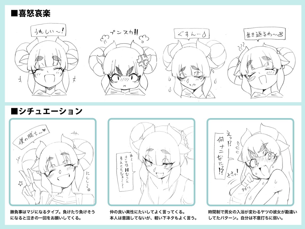 OCのシェリー牧原のパーソナルデータを
かる〜くまとめてみた。 