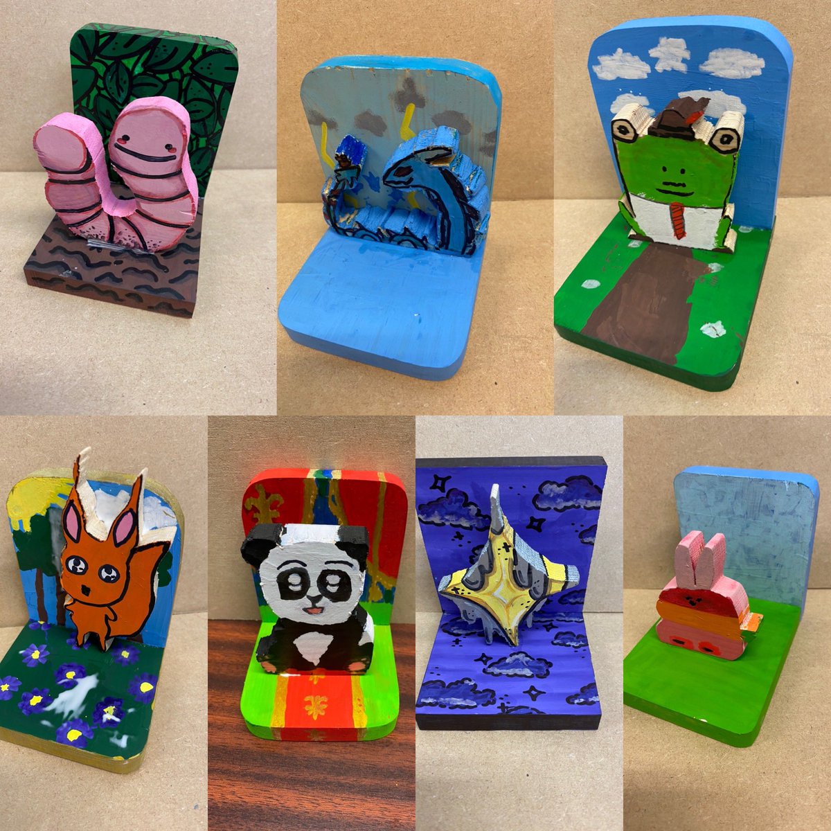 More of our #R13 bookend creations! Such a great variety of ideas and competent use of workshop tools. Well done everyone! #SJCDT