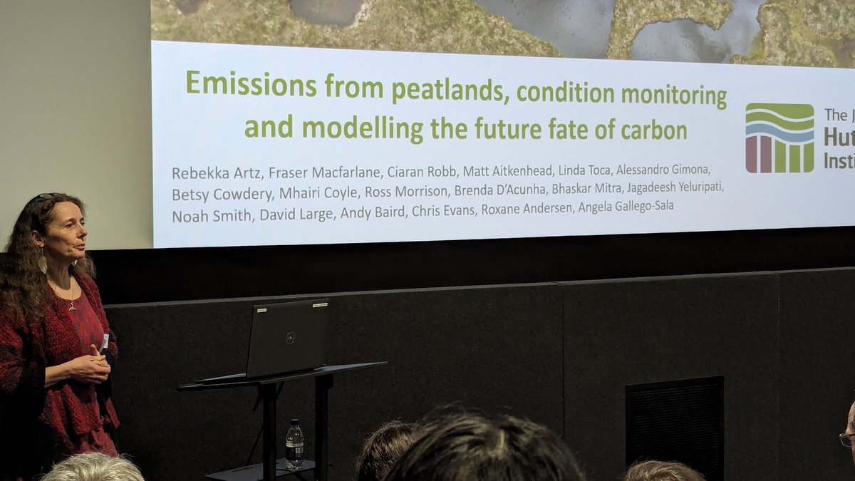 Rebekka Artz gives a keynote talk on peatland emissions at the Flows Country Research Conference