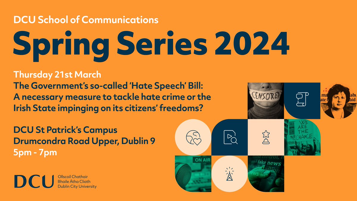 Does Ireland need hate speech legislation and if so how should it operate? Join us tomorrow evening for a discussion of the pros and cons of the proposed legislation . . .