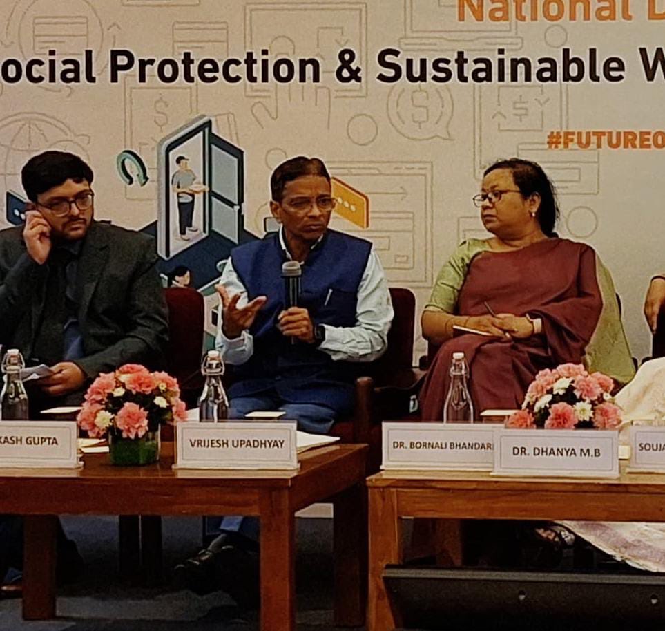 Spoke at OMI Event 'Efforts to ensure social protection but effective policy remain a challenge. Commendable schemes with beneficial features but issues lie in sustainable execution. Despite ample funds, effective utilization is a struggle. #SocialProtection #PolicyChallenges'