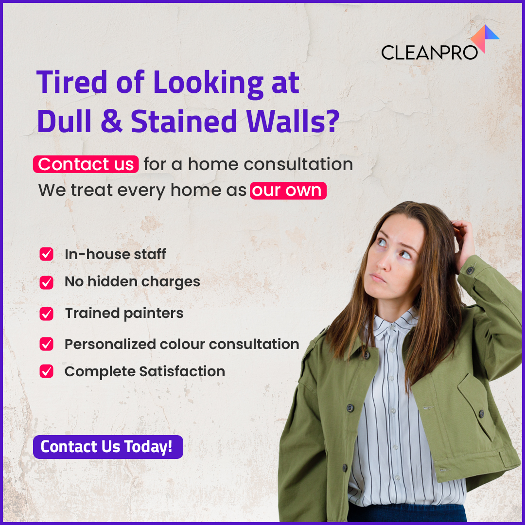 CleanproPvt's tweet image. Are dull and stained walls bringing down the look of your home? It's time for a change! At CleanPro, we understand the importance of having walls that are clean, vibrant, and welcoming.

Contact us at 098440-30100

#cleanpro #cleanprocleaning #cleaningcompany #cleaning