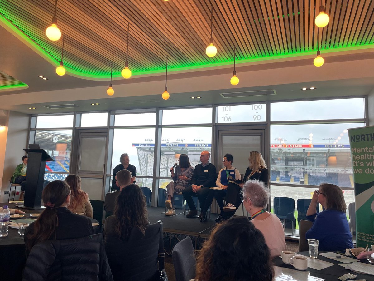 Our digital panel team heads to the stage to talk through the impact and effectiveness of digital mental health solutions. It's brilliant to hear from our partners @SilverCloudH @Amwell with Doug talking through our joint digital intervention.