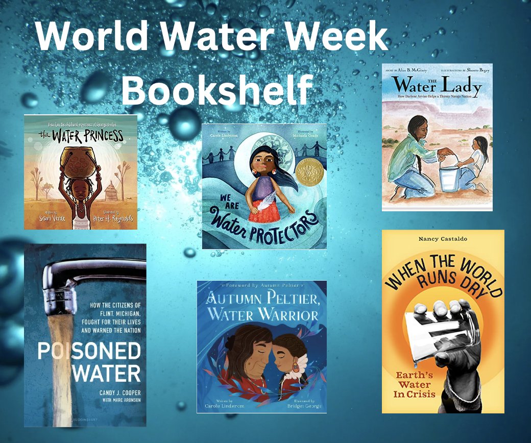 It's #WorldWaterDay . What are you reading? 
<a href="/CaroleLindstrom/">Carole Lindstrom 🪶🦬</a> <a href="/AliceBMcGinty/">Alice B. McGinty</a> #WaterIsLife #water #STEM #STEMeducation <a href="/AlgonquinYR/">Algonquin Young Readers</a>