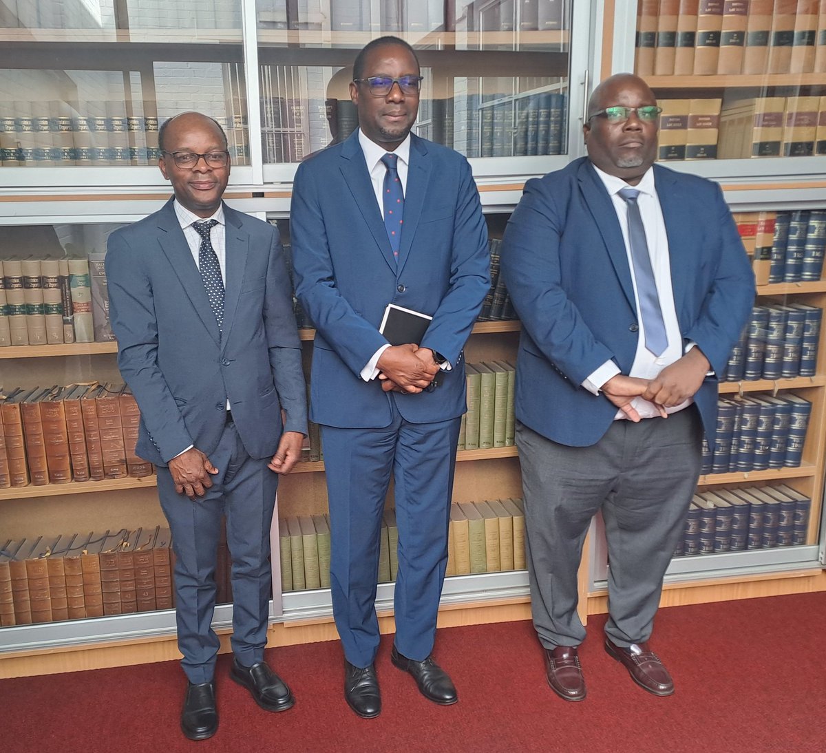 The Chief Justice of Mozambique, Honourable Mr Adelino Muchanga, the General Secretary of the Supreme Court of Mozambique, Mr Jeremias Manjate and three others who are in Zimbabwe for a benchmarking visit, today paid a courtesy call on the Chief Justice Honourable Mr Luke Malaba.