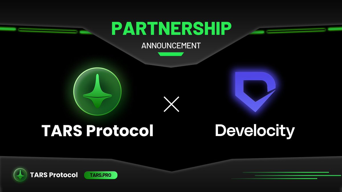 🤝We are very happy to become a partner with @develocitygroup , let us work together to build the leading #Web3! ✨ TARS: Bridging the Gap from Web2 to Web3 with AI-powered Solutions ⚡️DEVELOCITY: your powerful smart contract analysis tool!