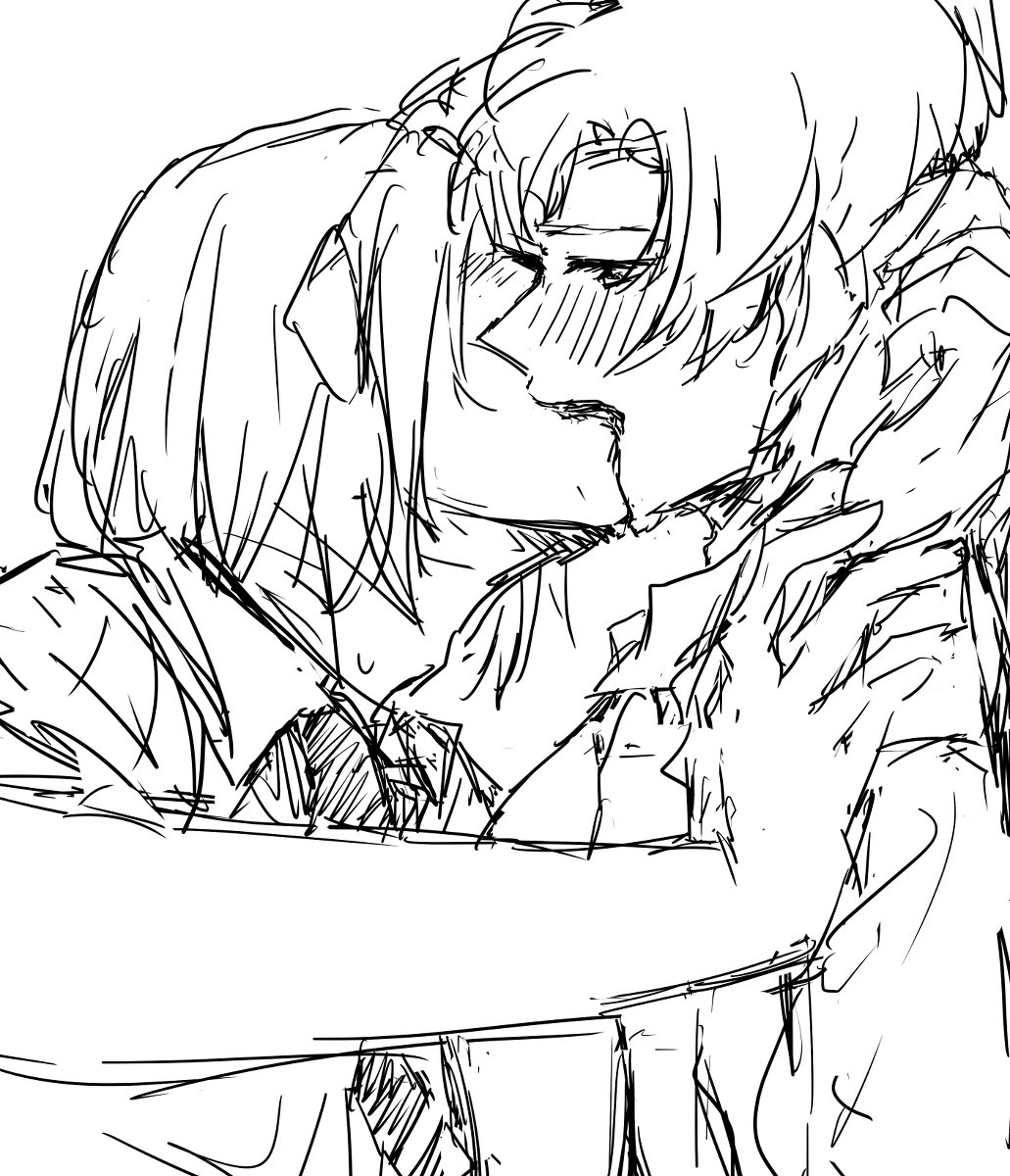 これか!!壁キスのアン正!
2019年の絵は流石に恥ずかしい…!
この頃はキス=眼鏡は外して描いてたな… 