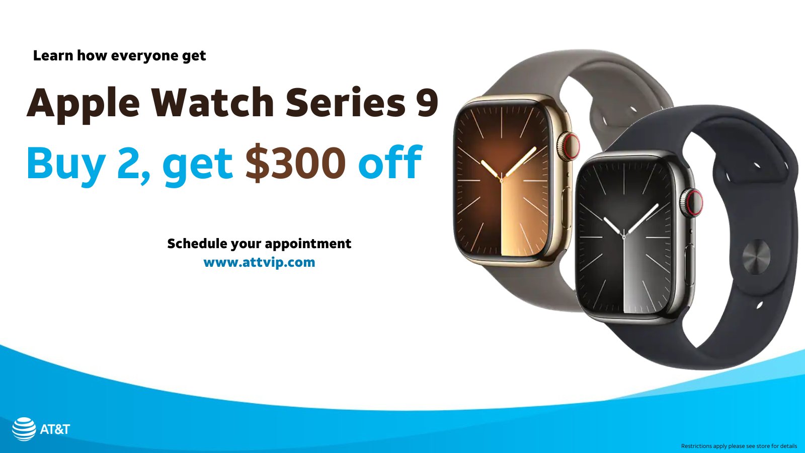 Prime on X Buy 2 get 300 off on Apple Watch Series 9. Come to visit the nearest AT T store or book an appointment at https t me74QLMRQZ to learn more ATT ATTVIP offers