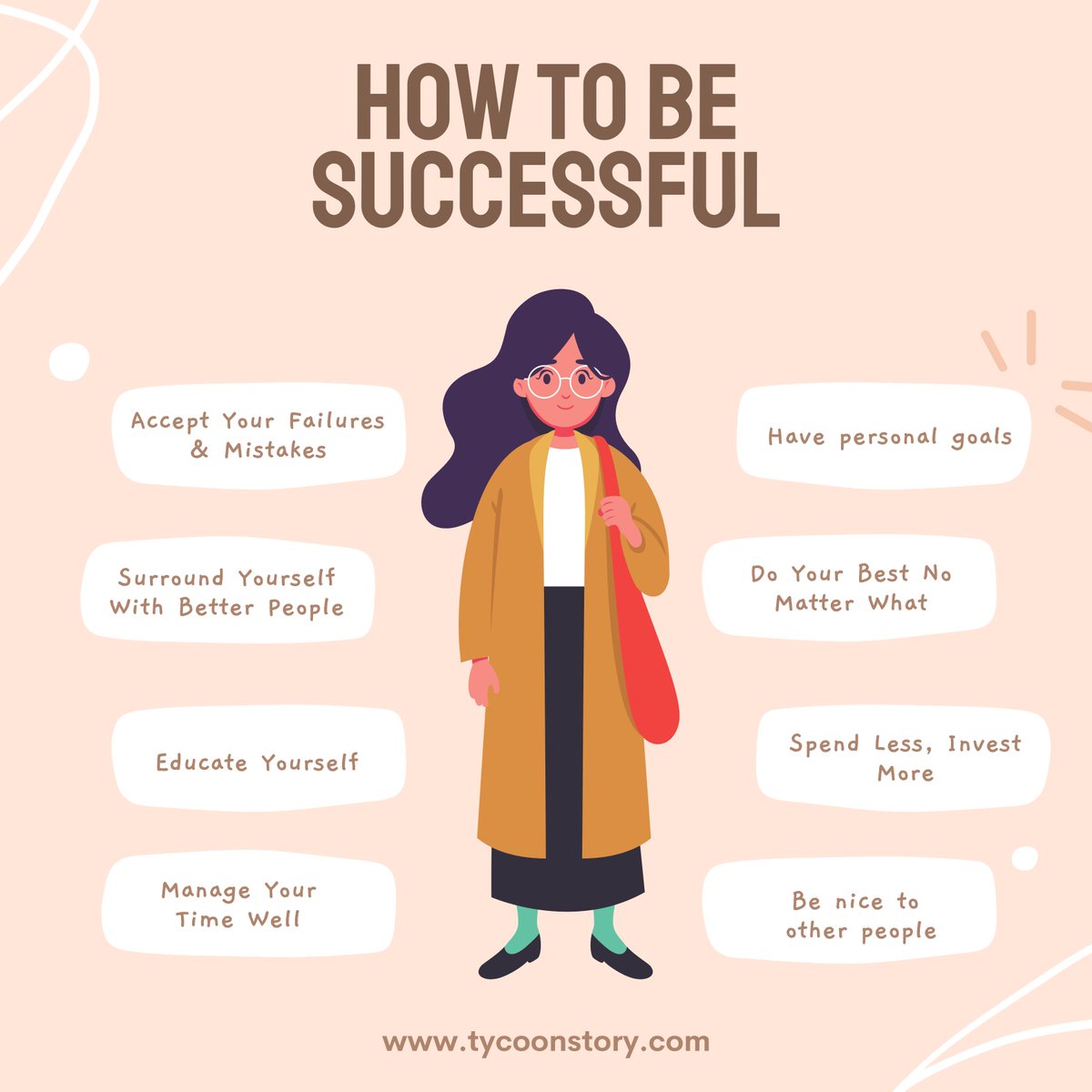 How To Be Successful 

#acceptyourflaws #personalgoals #educateyourself #beyourself #timemanagement #doyourbest #SuccessJourney #growthmindset #adaptability #resilience #selfcare #Milestones #personalgrowth