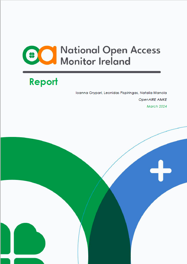 The National Open Access Monitor Ireland Report has now been published: zenodo.org/records/108389… The Report compliments the recently launched OA Monitor by providing a baseline analysis of adoption of OA in Ireland from 2007 to 2022. @OpenAIRE_eu @norfireland