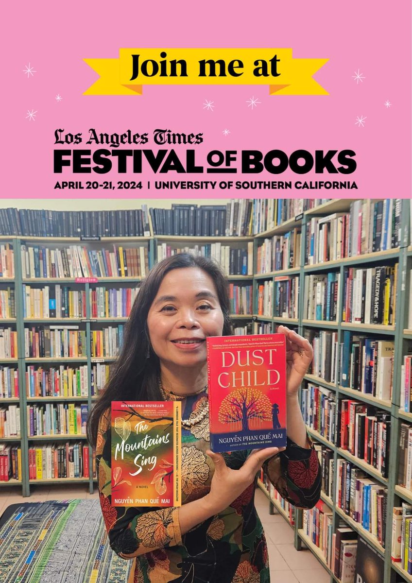 Can't wait to bring Vietnamese storytelling traditions to L.A. Join me at @latimesfob! Can't wait for my panel on Sunday April 21 with @SashaVasilyuk @melissachadburn @crystalhanak & Myriam Chancy. #bookfest @AlgonquinBooks