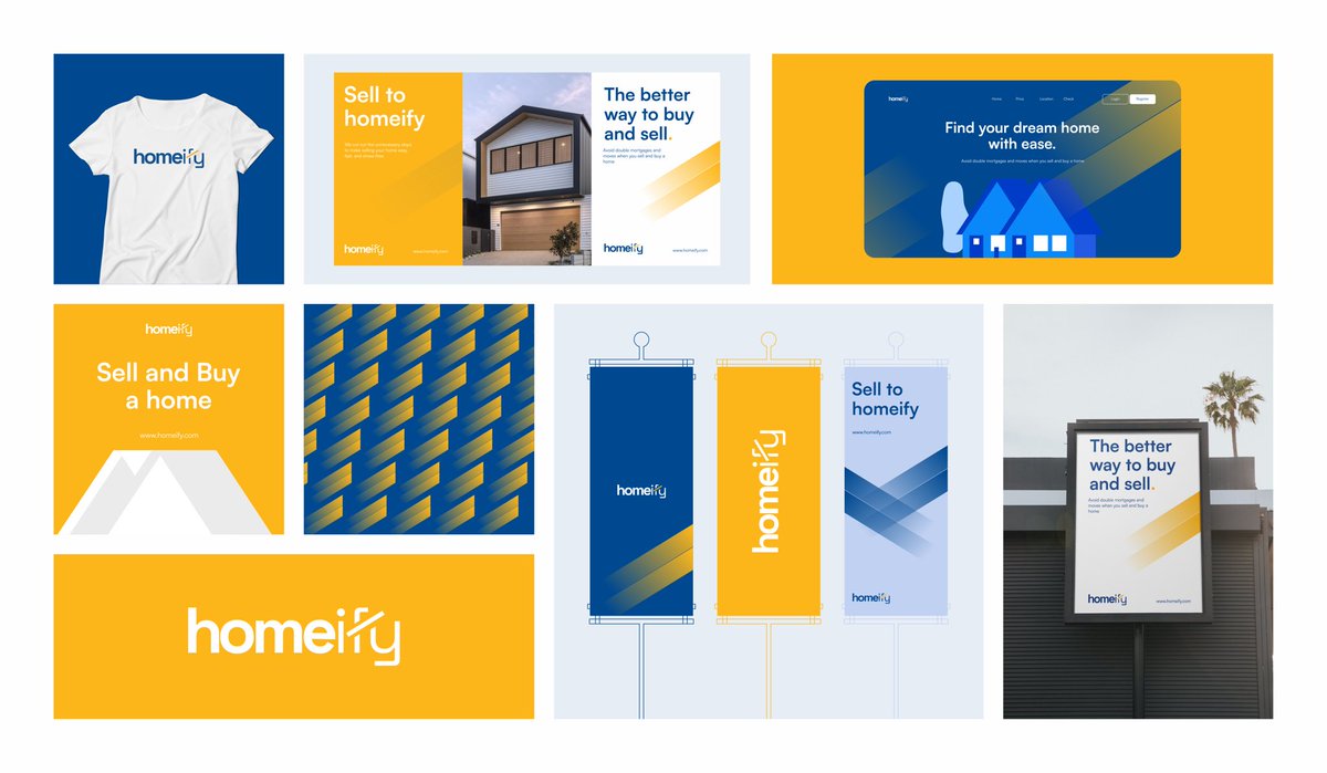 sholaadepojuo's tweet image. Homeify™ - Brand identity
Homeify is a real estate company specializing in buying and selling homes. 
.
The company aims to provide a seamless and personalized experience for both buyers and sellers in the real estate market.
#logo #logos #logotutorial  #business