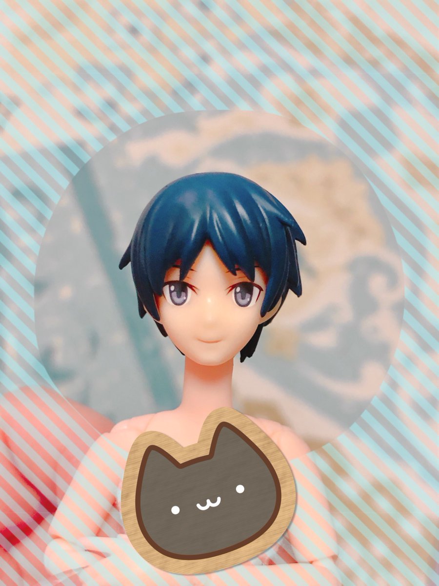 アイプリ別の物に貼り替えて、気になってた顎も削ったら良くなったかも…