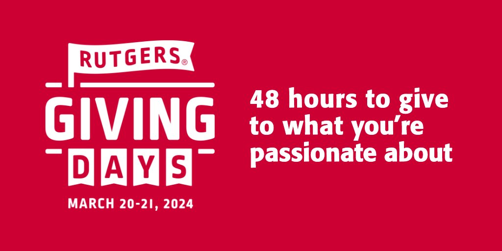 Today is the kickoff for #RUGivingDays and we are raising funds to support cancer equity, local health equity, and global health equity. Together, we can build a healthier world for everyone. 🔗go.rutgers.edu/health-equity