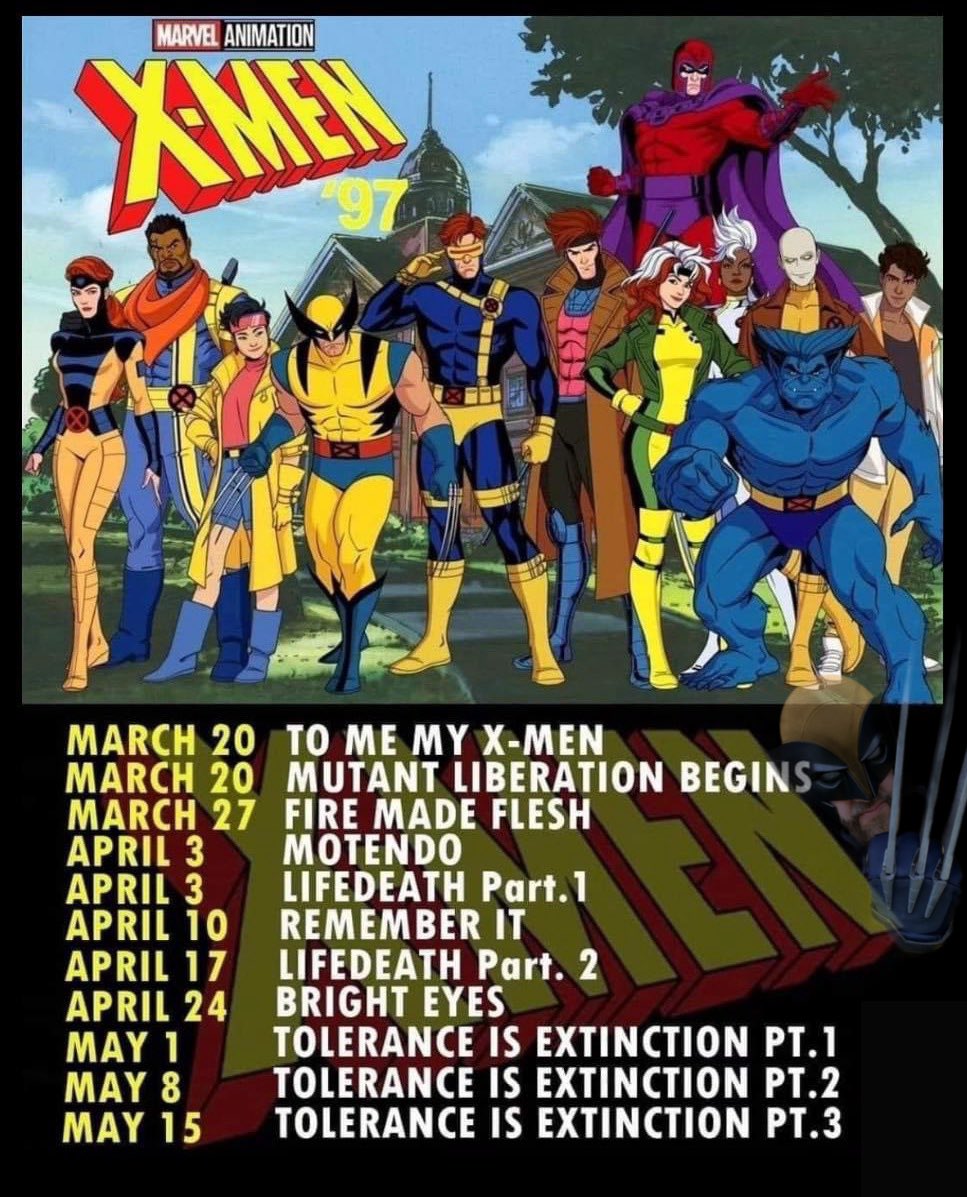 The XMen fandom is stronger than ever today! The XMEN are back! #XMEN97 is here! It’s an awesome time to be a Wolverine fan! Happy #WolverineWednesday X-family! #ShoutOut @xmentas @realcaldodd @ZannLenore @adrianhough52 @The1stBAT @JamesGavsie @D21Beast @Matt_5972 @Naddleslee