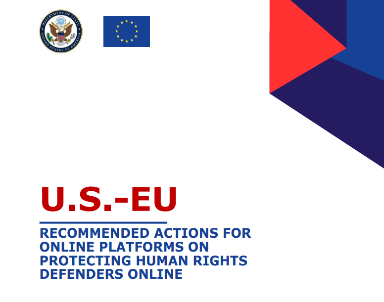 📣 Welcoming the EU and USA's Joint Guidance for Online Platforms on Protecting  #HumanRightsDefenders! 

♻️ These 10 practical recommendations will contribute to safeguarding HRDs' #digital rights.

europa.eu/!hYcvrN
