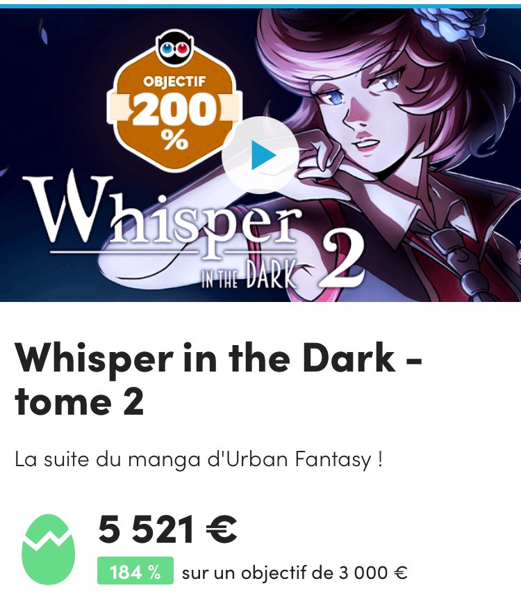 AtelierAngelMJ's tweet photo. Ulule : On est à moins de 500€ des 200%. Je trépigne devant mon écran! Je croise les doigts pour qu’on y arrive cette semaine et tout donner pour le dernier rush. 

Ça va être trop bien !

Pour soutenir mon manga c’est dans le post cité 👇 https://t.co/0jPxd33OfX