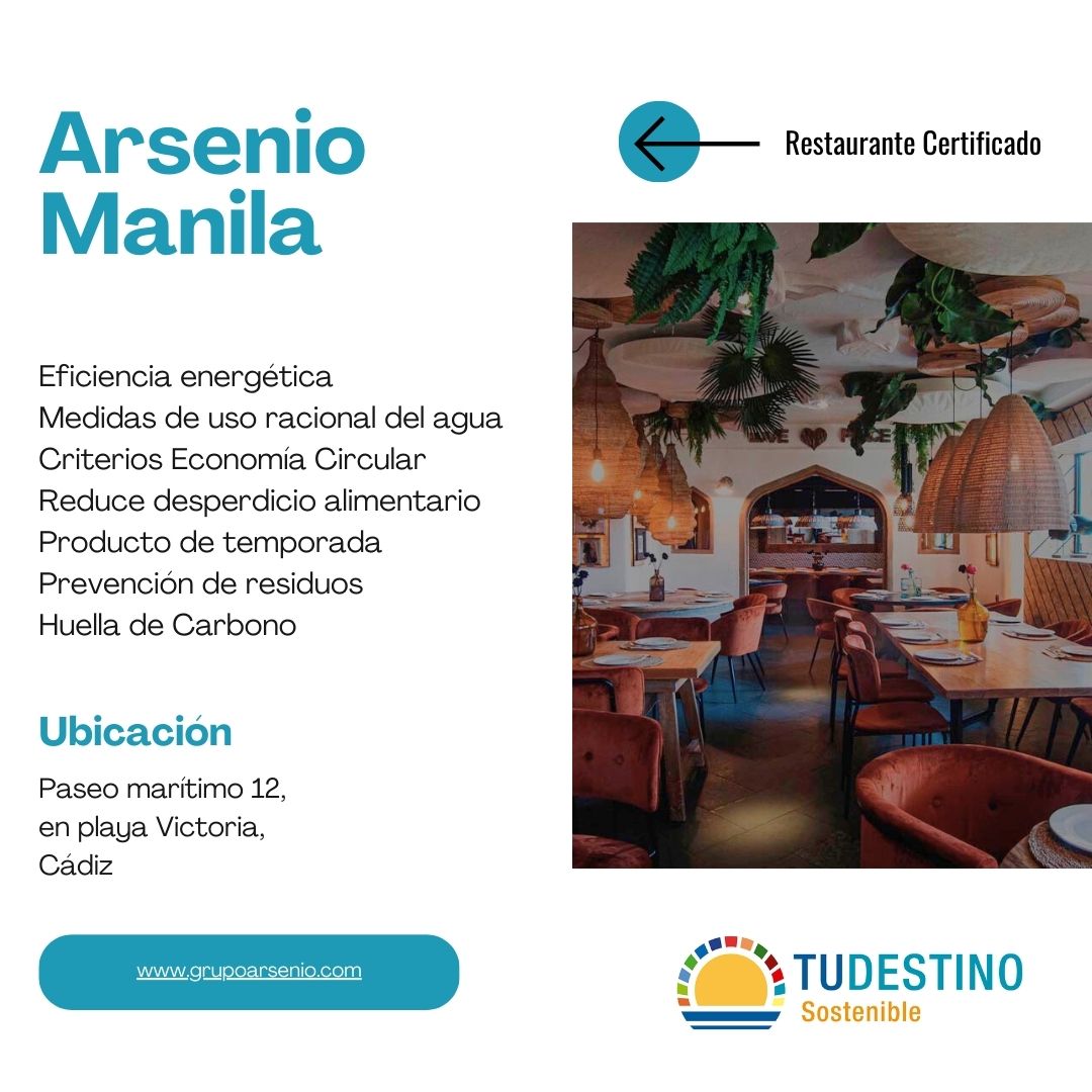 5 restaurantes para visitar esta Semana Santa en la provincia de Cádiz que cuentan con una certificación de sus modelos de gestión:
- Arsenio Manila. 
- Tirabuzón. 
- Nahu Beach 
- 4 Estaciones Vejer 
- Bebo Los Vientos.
#restaurantesostenible #km0 #sostenibilidad #cádiz