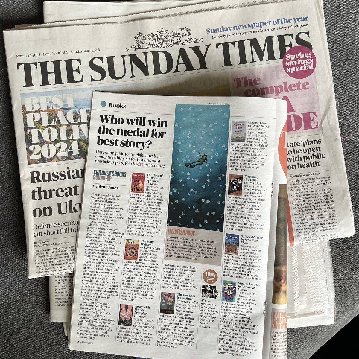 The Carnegies (@carnegiemedals) on Twitter photo ICYMI: Some of the fantastic coverage of our #YotoCarnegies24 shortlists announced last week. 📰📚📑
Thank you to the <a href="/ed_pr/">ed public relations</a> team ✨
<a href="/GuardianBooks/">Guardian Books</a>: theguardian.com/books/2024/mar…
<a href="/thebookseller/">The Bookseller</a>: thebookseller.com/news/poetry-an…
<a href="/TheTimes/">The Times and The Sunday Times</a>Books: thetimes.co.uk/article/who-wi… & @TheTimes 👇 ICYMI: Some of the fantastic coverage of our #YotoCarnegies24 shortlists announced last week. 📰📚📑
Thank you to the <a href="/ed_pr/">ed public relations</a> team ✨
<a href="/GuardianBooks/">Guardian Books</a>: theguardian.com/books/2024/mar…
<a href="/thebookseller/">The Bookseller</a>: thebookseller.com/news/poetry-an…
<a href="/TheTimes/">The Times and The Sunday Times</a>Books: thetimes.co.uk/article/who-wi… & @TheTimes 👇