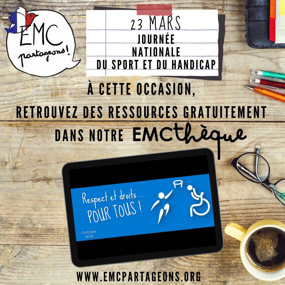 Le 23 mars, c'est la journée nationale du sport et du handicap ! 
(Re)découvrez notre séance "Respect et droits POUR TOUS !"
👉emcpartageons.org/2018/10/10/res…