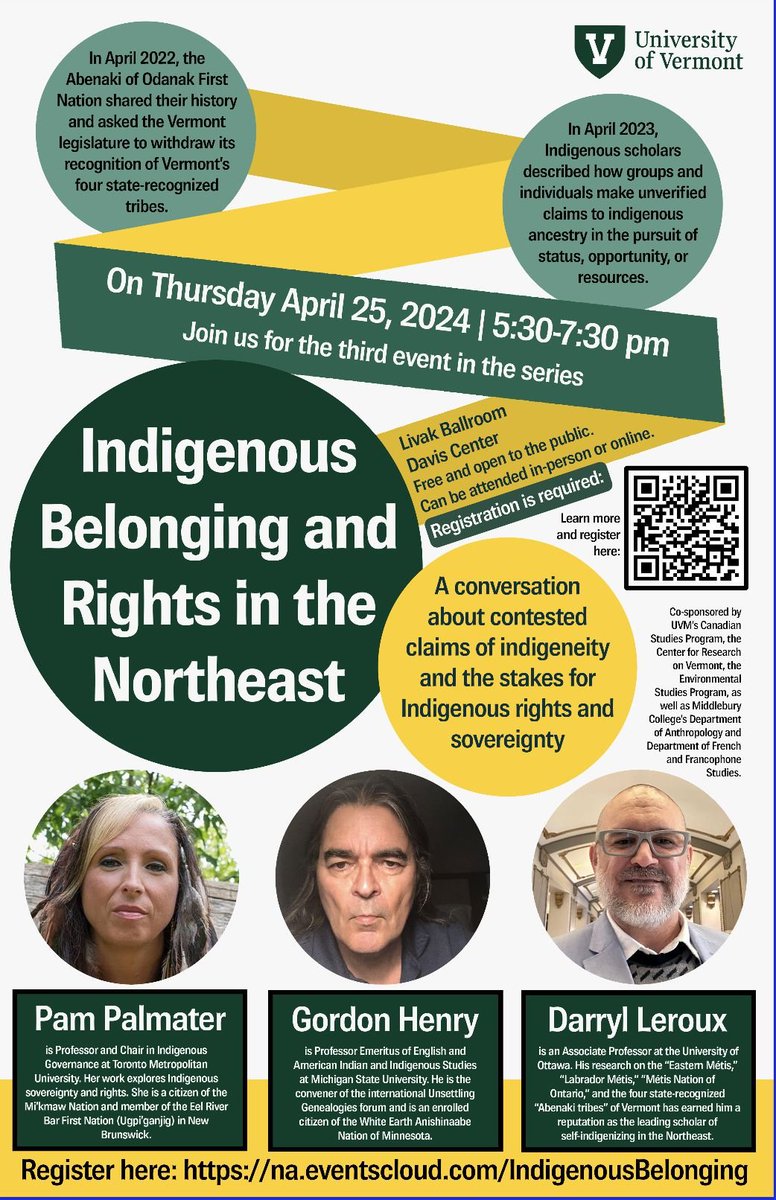 Sign up! 'Indigenous Belonging and Rights in the Northeast' on April 25: