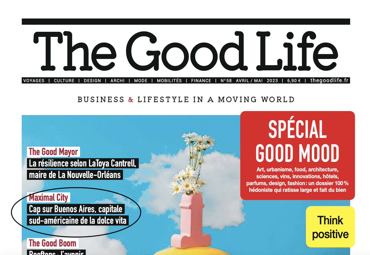 fabienpalem's tweet photo. Un vrai plaisir de relater Le "momentum" de Mexico dans les pages de @TheGoodLife, dont le #62 sort en kiosques ce jeudi. Une publication qui tombe un an après avoir dédié la rubrique Maximal City à ma ville de Buenos Aires. En espérant que le ciel d'I/O Media s'éclaircisse vite https://t.co/ys31tkRJoL