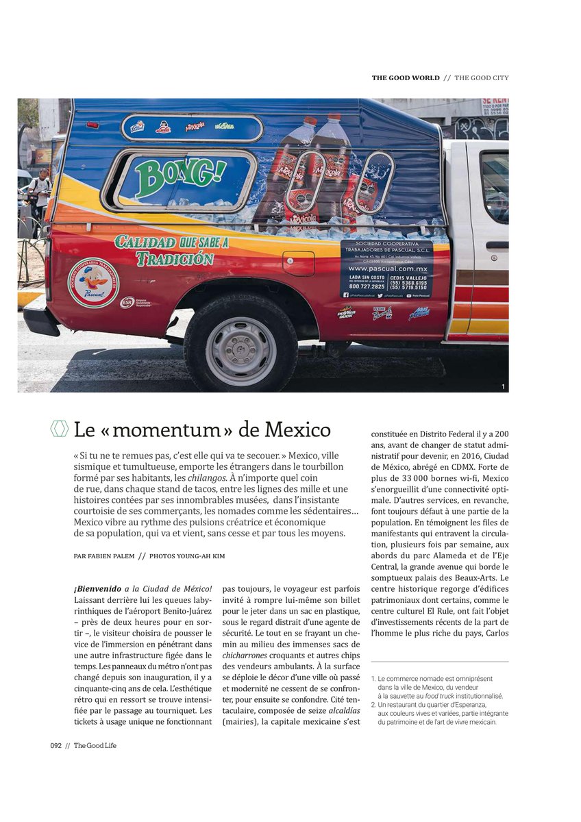 fabienpalem's tweet photo. Un vrai plaisir de relater Le "momentum" de Mexico dans les pages de @TheGoodLife, dont le #62 sort en kiosques ce jeudi. Une publication qui tombe un an après avoir dédié la rubrique Maximal City à ma ville de Buenos Aires. En espérant que le ciel d'I/O Media s'éclaircisse vite https://t.co/ys31tkRJoL