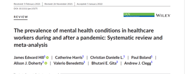 ARC_NWC_MIDAS's tweet image. Our systematic review on the prevalence of mental health conditions in healthcare workers associated with pandemics (tinyurl.com/26azs4b2) has been recognised as the top downloaded paper from Journal of Advanced Nursing in 2023. @arc.nwc
#ImplementEquity