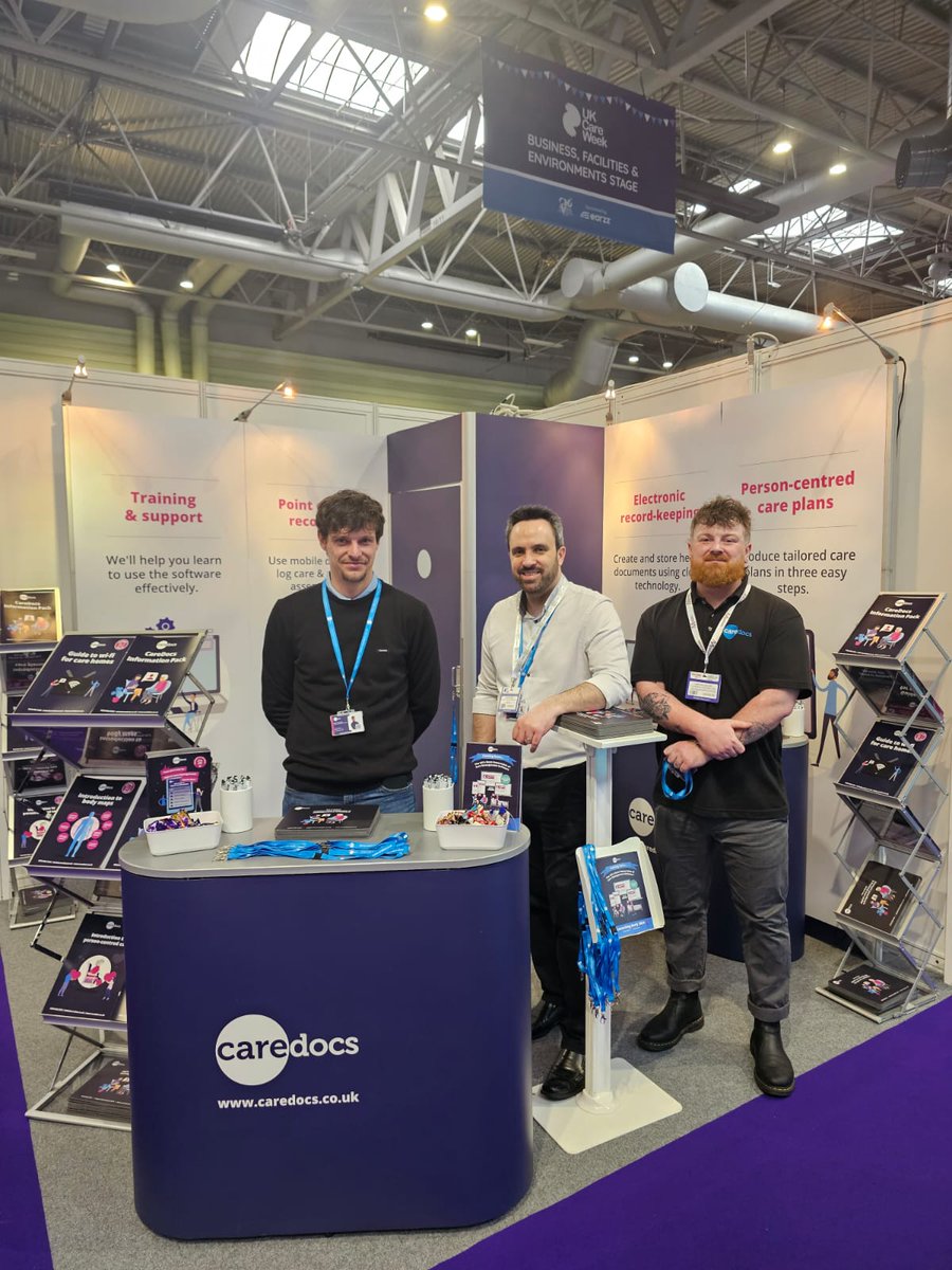We're at UK Care Week in the NEC today and tomorrow! 

Want to find out how we can help you digitally transform your care recording practices? 

Come and say hello to our team on stand M12!