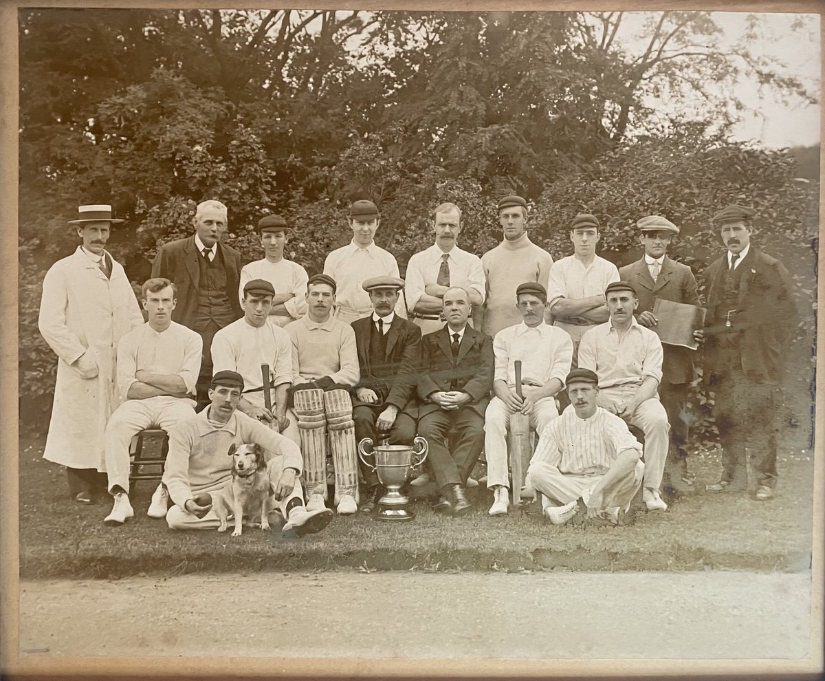 Enjoyed reading this @guardian piece on cricket on the coalfields theguardian.com/sport/2024/mar… This is the Brodsworth Main team c.1912 - my great-grandad's in the back row.
