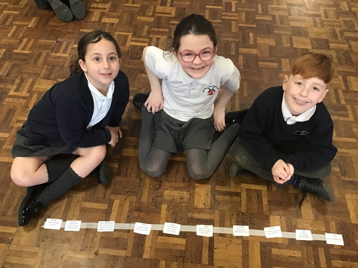#WillastonCEYearTwo have been putting events in chronological order. We created a timeline of Nelson Mandela’s life. #WillastonCEHistory