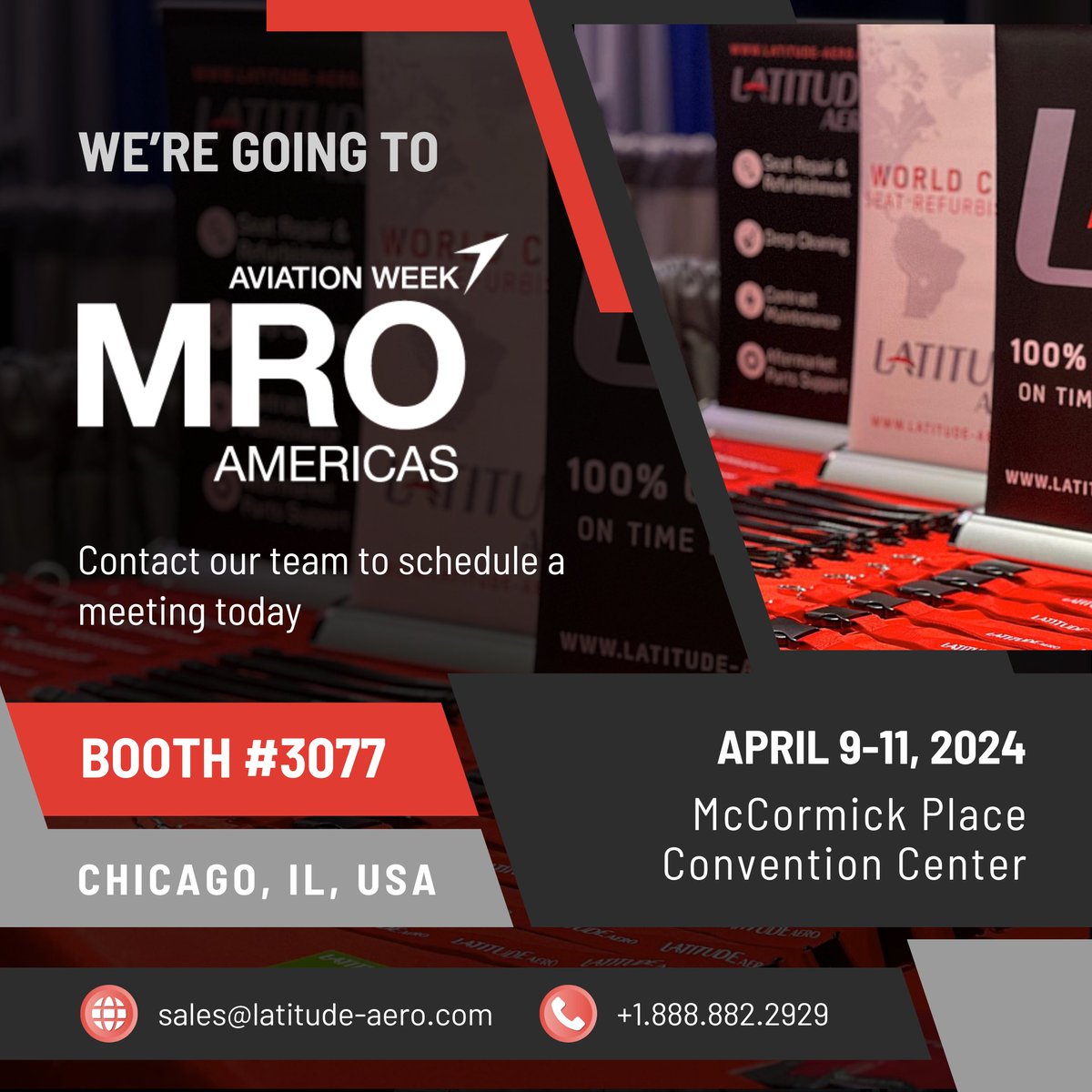 Latitude Aero is gearing up for MRO Americas on April 9-11! Don't miss out on this prime opportunity to connect with us. Reach out to our dedicated sales team now to schedule a meeting. See you in Chicago! 🏙️ #MROAmericas #LatitudeAero #InnovativeSolutions #PaxEx #AvGeek #MRO…