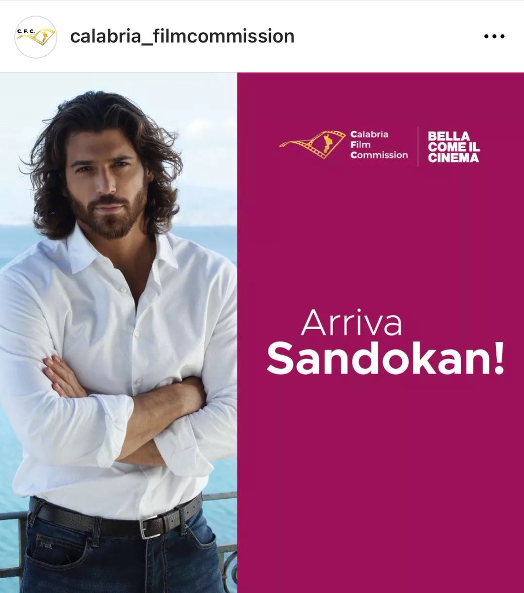 ♦️Calabria Film Commission - #Sandokan is arriving with #CanYaman as the protagonist.