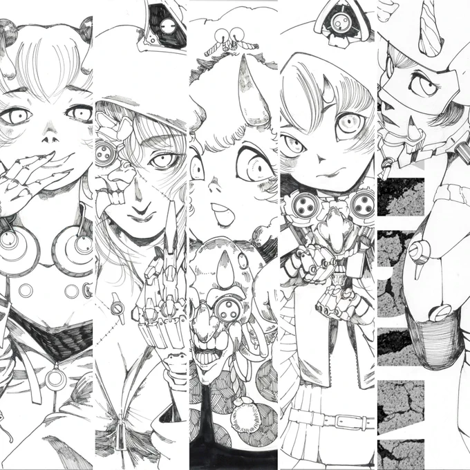 今まで描いた絵を眺めてる 