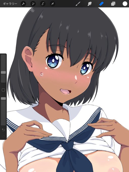 去年、制服たくし上げ手ブライラストを描いた後に後日差分を作ろうと思ったまま放置になっちゃってたサマレンの澪ちゃん。遅れ馳せながらもろだしアンダーヘア有無差分作りました。美白バージョンとかも作ってみたけど色白な澪ちゃんも中々良いぞ(*'꒳`*) 