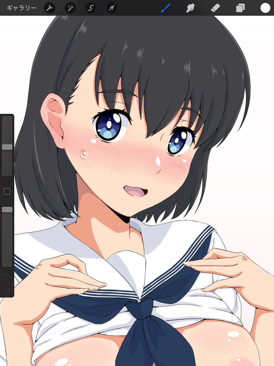 去年、制服たくし上げ手ブライラストを描いた後に後日差分を作ろうと思ったまま放置になっちゃってたサマレンの澪ちゃん。遅れ馳せながらもろだしアンダーヘア有無差分作りました。美白バージョンとかも作ってみたけど色白な澪ちゃんも中々良いぞ(*'꒳`*) 