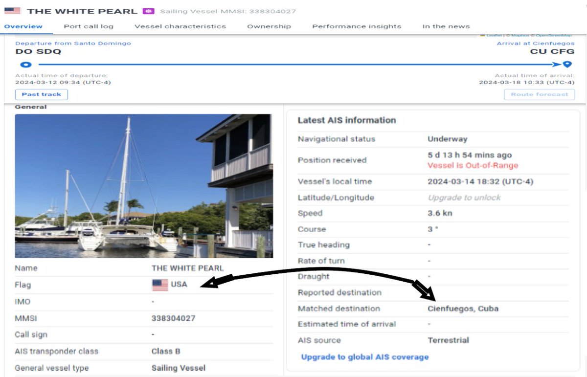 Liberen sus Mentes 
DESBLOQUEEN su GUSANERISMO. 
Esta foto es real. 
Pero no se EQUIVOQUE MERCENARIO. 
Ese YATE con BANDERA de BLOKOLANDIA
en un PTO de CASTROLANDIA. 
No tiene nada que con Cuba y EEUU. 
Pq en Cuba si hay un BLOQUEO y es de EEUU. 
Atte: La RESISTENCIA CREATIVA.