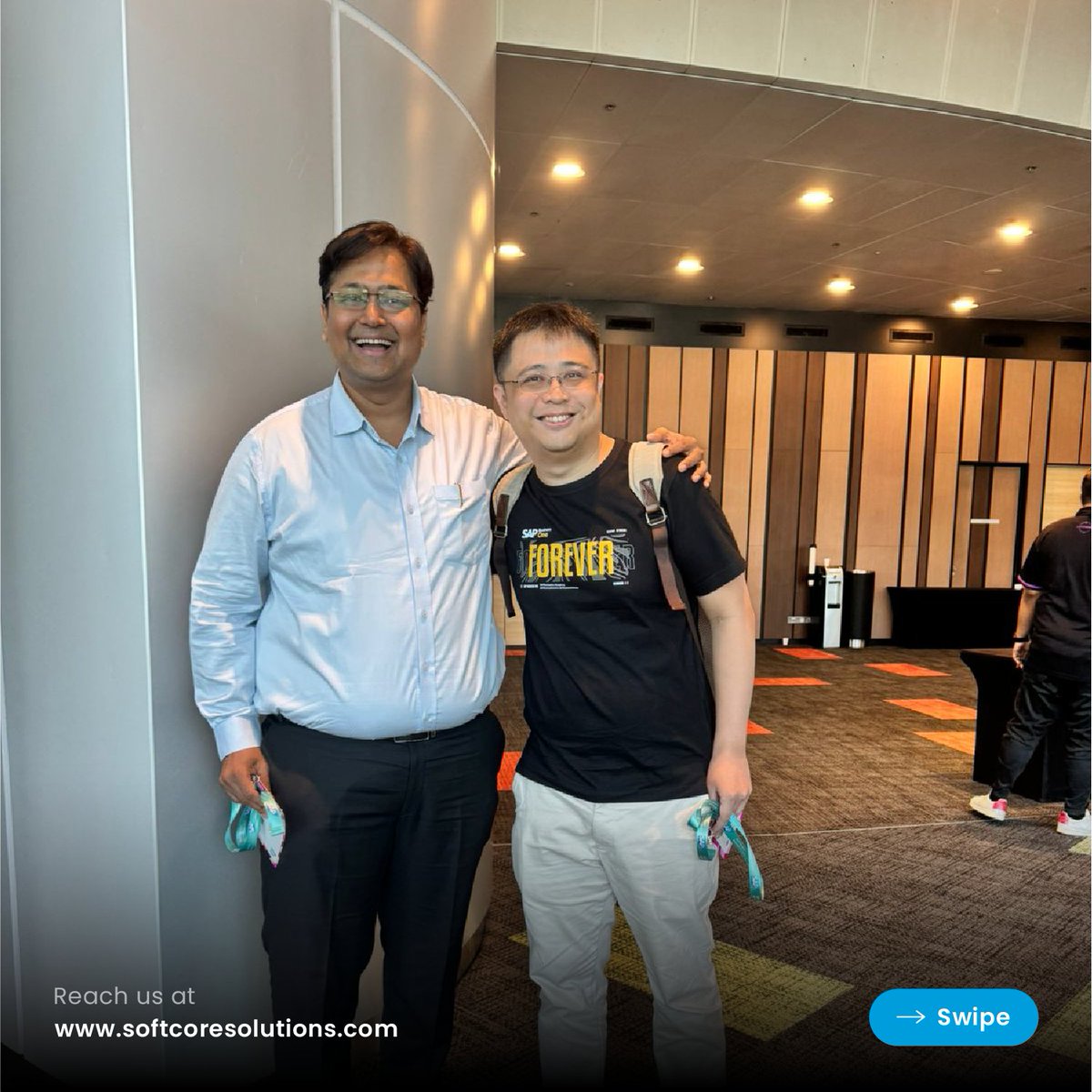 SCS_SAPB1's tweet image. SoftCore Solutions expresses our sincere gratitude to Mr. Justin Ho for supporting and promoting our #SAPBusinessOneForever campaign at the #SAPSMESummit24 in Singapore. The entire #SoftCoreSolutions team is delighted to hear that you appreciated our efforts.
#SAPSMESummit24