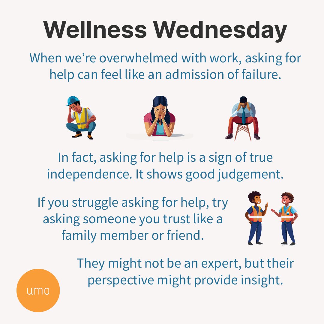 Asking for help can see difficult. It can seem like giving up. But asking for help is the best way to overcome problems - even if the person we ask for help only listens.

#WellnessWednesday #AskingForHelp #AskForHelp