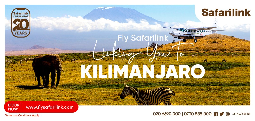 Flysafarilink's tweet image. Ready for an epic adventure? Safarilink flies you to Kilimanjaro daily!  Whether you're summiting the iconic peak or diving into Tanzania's vibrant culture, we've covered your journey. Let the exploration begin! #Safarilink #Kilimanjaro #DailyFlights 🛩️🏞️