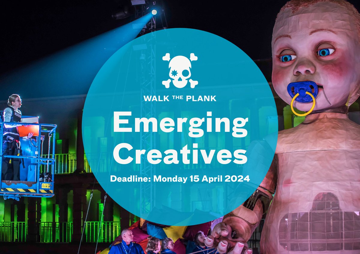 Are you interested in working in the arts, cultural events, and the creative industries? Are you in the early stages of a career?️ If that's you, apply to become our next Emerging Creative! ⭐️Learn more about this six-month, paid placement & apply now: walktheplank.co.uk/about/opportun…