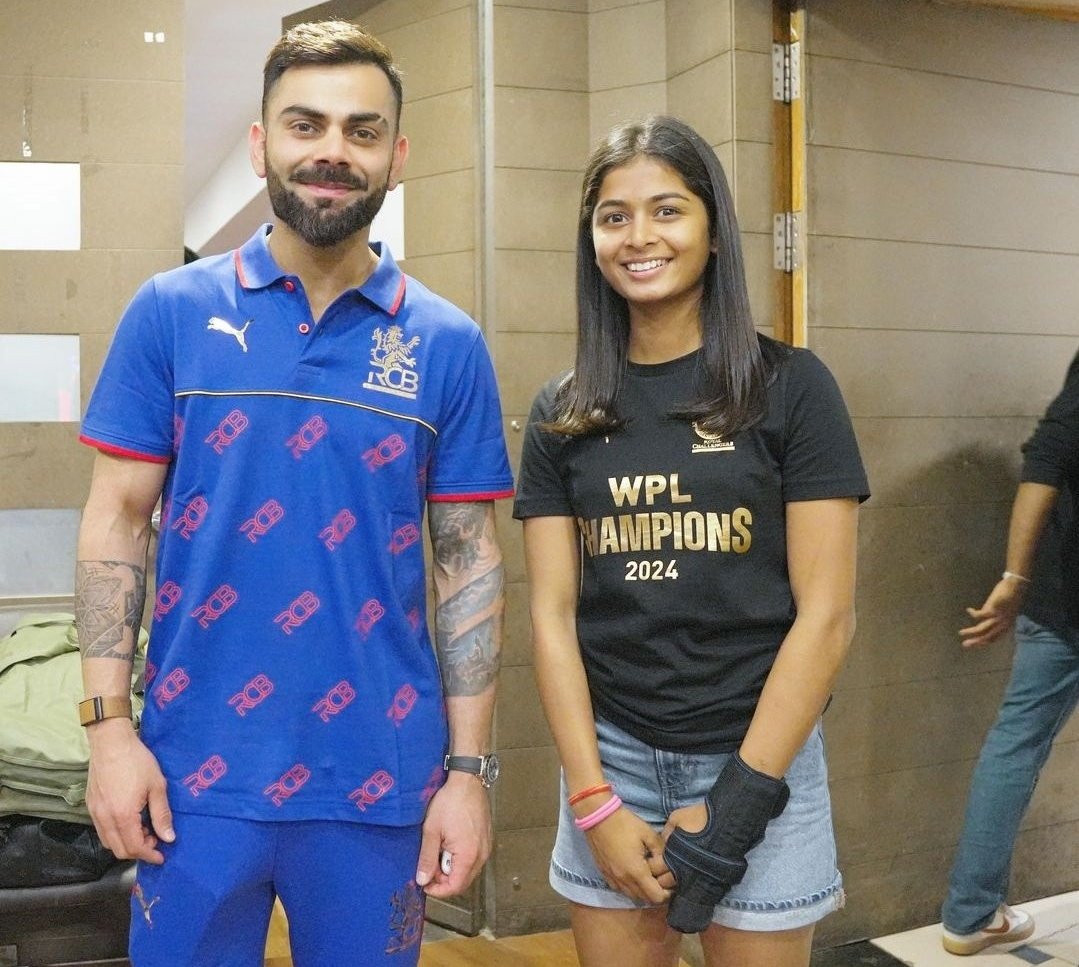 #ShreyankaPatil: I started watching because of Virat Kohli. I grew up dreaming to be like him. Last night I had the moment of my life. Virat said 'Hi Shreyanka, well bowled'.