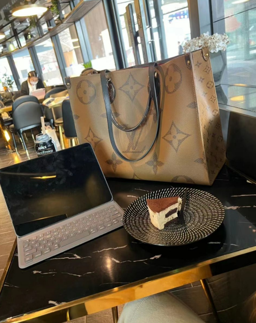 Cozy work nook: Sipping on a latte with a side of sweet indulgence