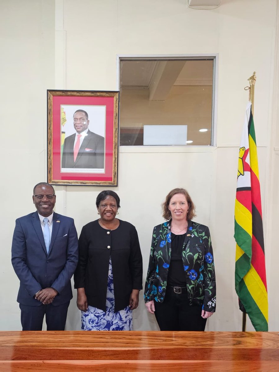 Today, Acting Secretary Ambassador R. N. Chikava met with Ms Caroline Delaney, Director General of the Eastern Southern Africa Bureau of Global Affairs Canada. Their engagements focused on the Zimbabwe-Canada Political Consultations scheduled to take place before the end of 2024