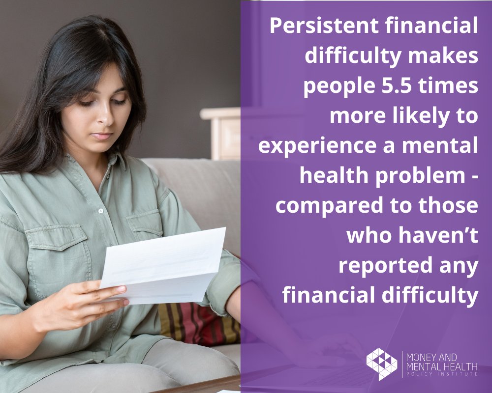 The vicious cycle between money and mental health problems can become even more acute when we experience either for longer. Find out more in our new report: bit.ly/4alRz9I