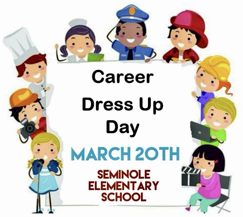 Reminder! Students are encouraged to come to school dressed up as their career of choice on Career Day this Wednesday, March 20th. @MDCPS @MDCPS @SuptDotres