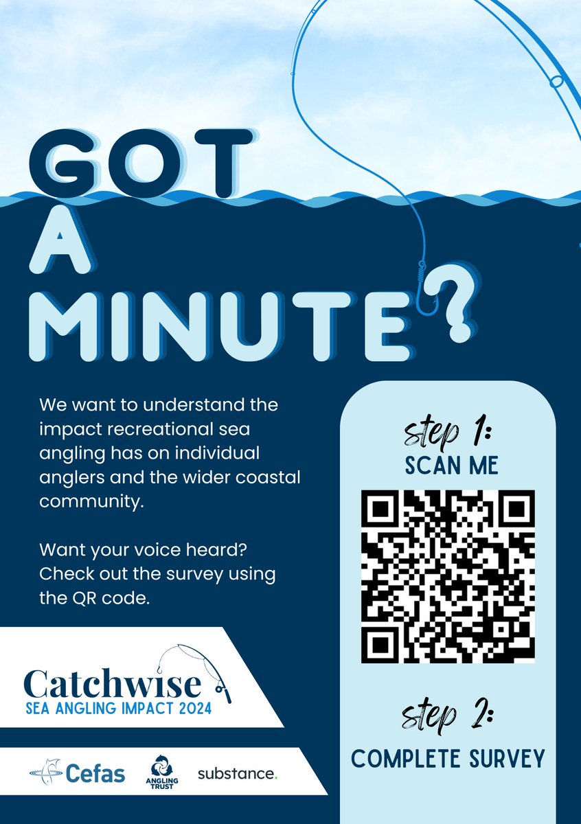 Got a minute? Help us to demonstrate the socio-economic value of recreational sea angling across England and Wales.

Complete the survey 👇
smartsurvey.co.uk/s/AnglingTrust…

Learn more about Catchwise: catchwise.org