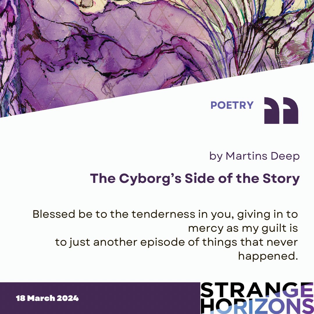 'The Cyborg's Side of the Story' by Martins Deep (@MartinsDeep1) 'Blessed be to the tenderness in you, giving in to mercy as my guilt is to just another episode of things that never happened.' Read the full piece at the link in our bio!