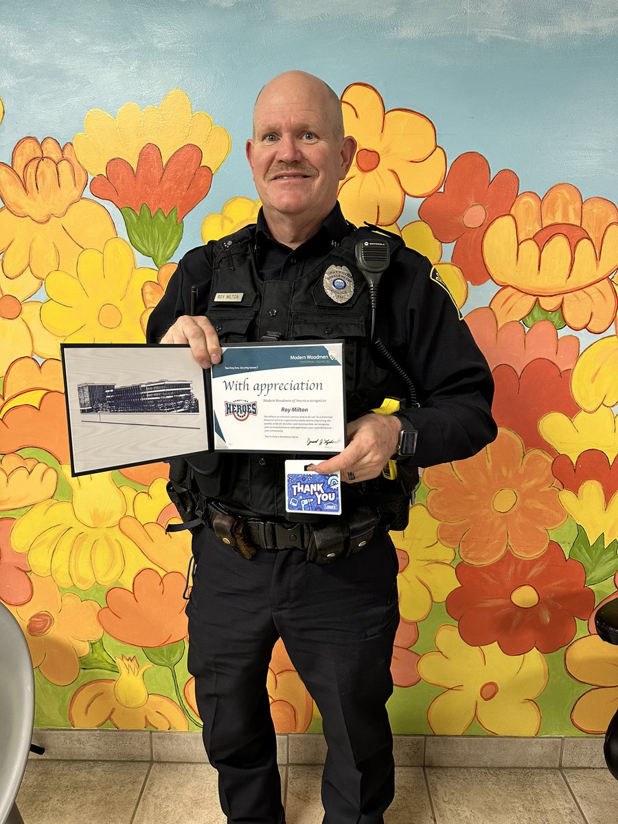 Lana Luttrell (@drlanaluttrell) on Twitter photo Congratulations to Officer Roy Milton for being selected as a Modern Woodmen Hometown Hero! We are so grateful for all Officer Milton does for our school and community! <a href="/GreenevillePD/">Greeneville Police</a> <a href="/GreenevilleCity/">GCS</a> <a href="/ModernWoodmen/">Modern Woodmen of America</a> Congratulations to Officer Roy Milton for being selected as a Modern Woodmen Hometown Hero! We are so grateful for all Officer Milton does for our school and community! <a href="/GreenevillePD/">Greeneville Police</a> <a href="/GreenevilleCity/">GCS</a> <a href="/ModernWoodmen/">Modern Woodmen of America</a>