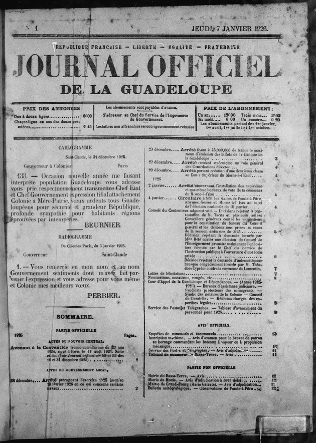 Issues from Gazette officielle de la Guadeloupe (1852-1881) and its successsor, Journal officiel de la Guadeloupe (1885-1926) are also available in @dLoCaribbean Gazette: ufdc.ufl.edu/title-sets/AA0… Journal: ufdc.ufl.edu/title-sets/AA0…